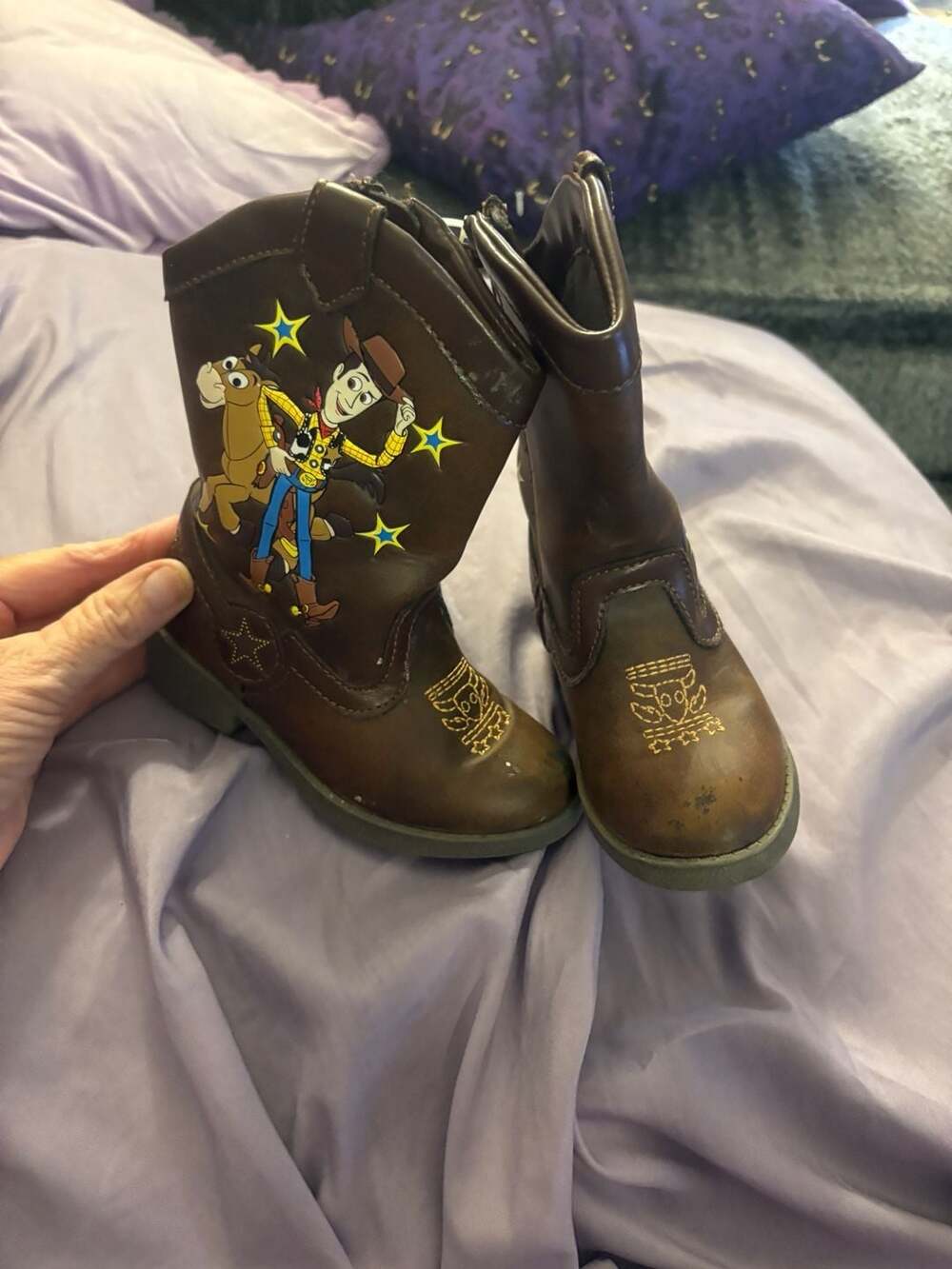 Disney Toy Story Woody Cowboy Boots Size 7 Brown